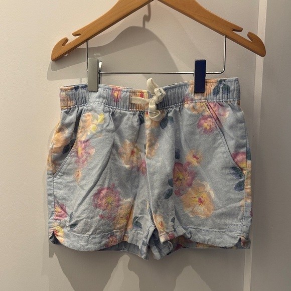 OshKosh B'gosh Kids Floral Shorts - Light Blue and Yellow - Picture 1 of 3